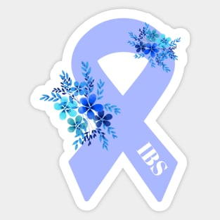 Irritable bowel syndrome awareness ribbon Sticker